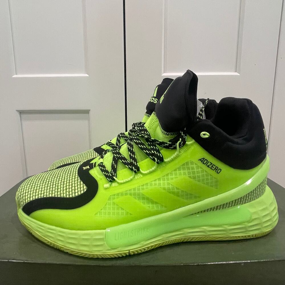 New Adidas D Rose 11 'Signal Green' Basketball Sneakers Green Size 9.5 FU7405
